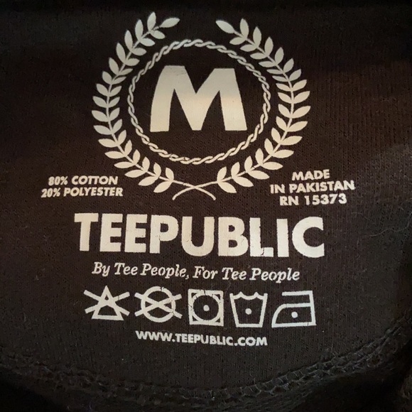 TeePublic Black Pullover Hoodie Size Medium - Picture 3 of 3